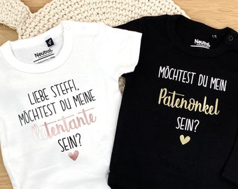 Patentante fragen Body, Willst du meine Patentante sein Babybody, Patenonkel fragen, Geschenk  Paten, Pateneltern fragen