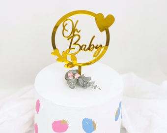 Baby Shower Deko caketopper, Babyparty Cake Topper Oh Baby, Torten Dekoration its a girl, its a boy Kuchendeko Baby Party