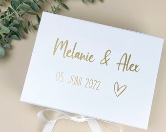 Geschenk Hochzeit personalisiert - Geschenkbox Brautpaar | Hochzeitsgeschenk | Geschenkverpackung, Box Geldgeschenk, Erinnerungsbox