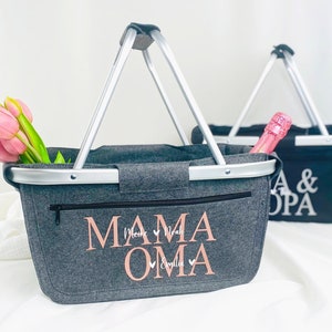 Geschenk Oma Geburtstag, Muttertagsgeschenk personalisierter Korb, Geburtstagsgeschenk Oma Einkaufskorb, Geschenk Muttertag Uroma