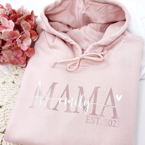 Geschenk Mama Hoodie Mom Sweater Geburtstagsgeschenk Geburtstag Mutter, Oma personalisierte Geschenke Geburt Bild 1