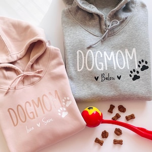 Hunde Mama Hoodie - Pullover Dog Mom | Geschenk Geburtstag Dogmom | Sweatshirt Hundebesitzer, Hundemama, Hundeliebhaber | Hund