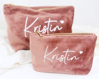 Kosmetiktasche personalisiert, Kulturbeutel Damen, Kulturtasche Geschenk Freundin Geburtstag, Muttertagsgeschenk, Geburtstagsgeschenk Frau