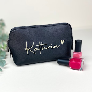 Kosmetiktasche personalisiert, Kulturtasche Damen, Geschenk Muttertag, Geburtstagsgeschenk Frau, Kosmetikbeutel, Geburtstag Freundin
