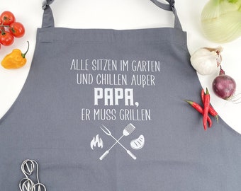 Vatertagsgeschenk Grillschürze, Geschenk Vatertag Schürze personalisiert, Geschenkidee Papa, Kochschürze Männer, Geschenk Geburtstag Opa