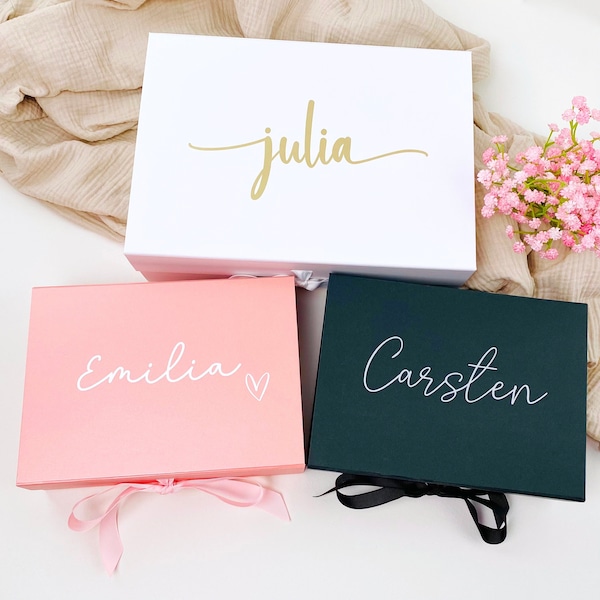 Geschenkbox personalisiert, personalisierte Geschenkverpackung, Trauzeugin fragen Box, Geschenkschachtel Brautjungfern, Geschenk Magnetbox