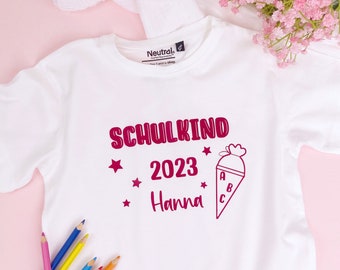 Schulkind 2024 T-Shirt, Geschenk Einschulung Tshirt, Shirt Schulanfang erste Klasse, Geschenkidee erster Schultag Junge, Schulstart Mädchen