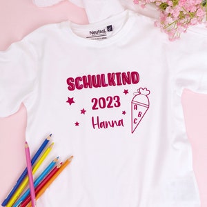 Schulkind 2024 T-Shirt, Geschenk Einschulung Tshirt, Shirt Schulanfang erste Klasse, Geschenkidee erster Schultag Junge, Schulstart Mädchen image 1