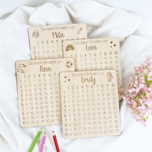 kleines Einmaleins Tafel Geschenk Einschulung, 1x1 Karten Schulanfang, Mathe lernen erste Klasse, Geschenkidee Schulstart, Schulkind 2025