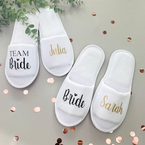 JGA Frauen Schlappen, Junggesellenabschied Frau, Team Bride, Bride to Be Slipper, Braut Flip Flops Hochzeit, Junggesellinnenabschied Gold