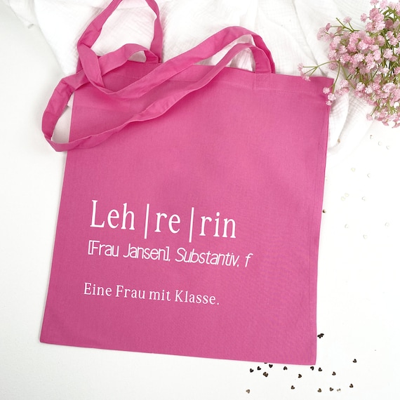 Lehrer Geschenk Jutebeutel 40 X 35 Cm – Personalisierte Tasche Mit Komplimenten Für Lehrer & Erzieher