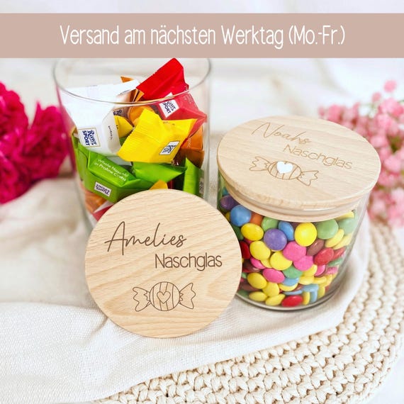 Vorratsglas Kinder Naschglas Personalisiert, Süßigkeitenglas Geburtstag Geschenk Junge, Geburtstagsgeschenk Kind, Mädchen