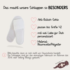 JGA Frauen Schlappen, Junggesellenabschied Frau, Team Bride, Bride to Be Slipper, Braut Flip Flops Hochzeit, Junggesellinnenabschied image 9