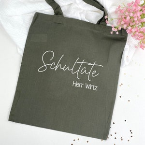 Geschenk Lehrerin Tasche, Abschiedsgeschenk Lehrerin mit Herz, Beutel Klassenlehrerin, Grundschule Abschied Lehrer, Jutebeutel Schultüte Bild 7