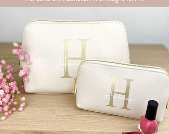 Kosmetiktasche personalisiert Geschenk Freundin Geburtstag, personalisiertes Geburtstagsgeschenk Frau Kulturbeutel, Kulturtasche Damen