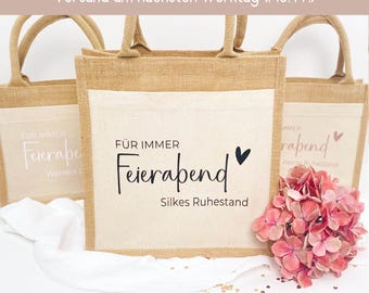 Rente Geschenk Frau, Abschiedsgeschenk Kollegin, Ruhestand Tasche Rentnerin, Abschied Rente Kollegin, Pension, Renteneintritt