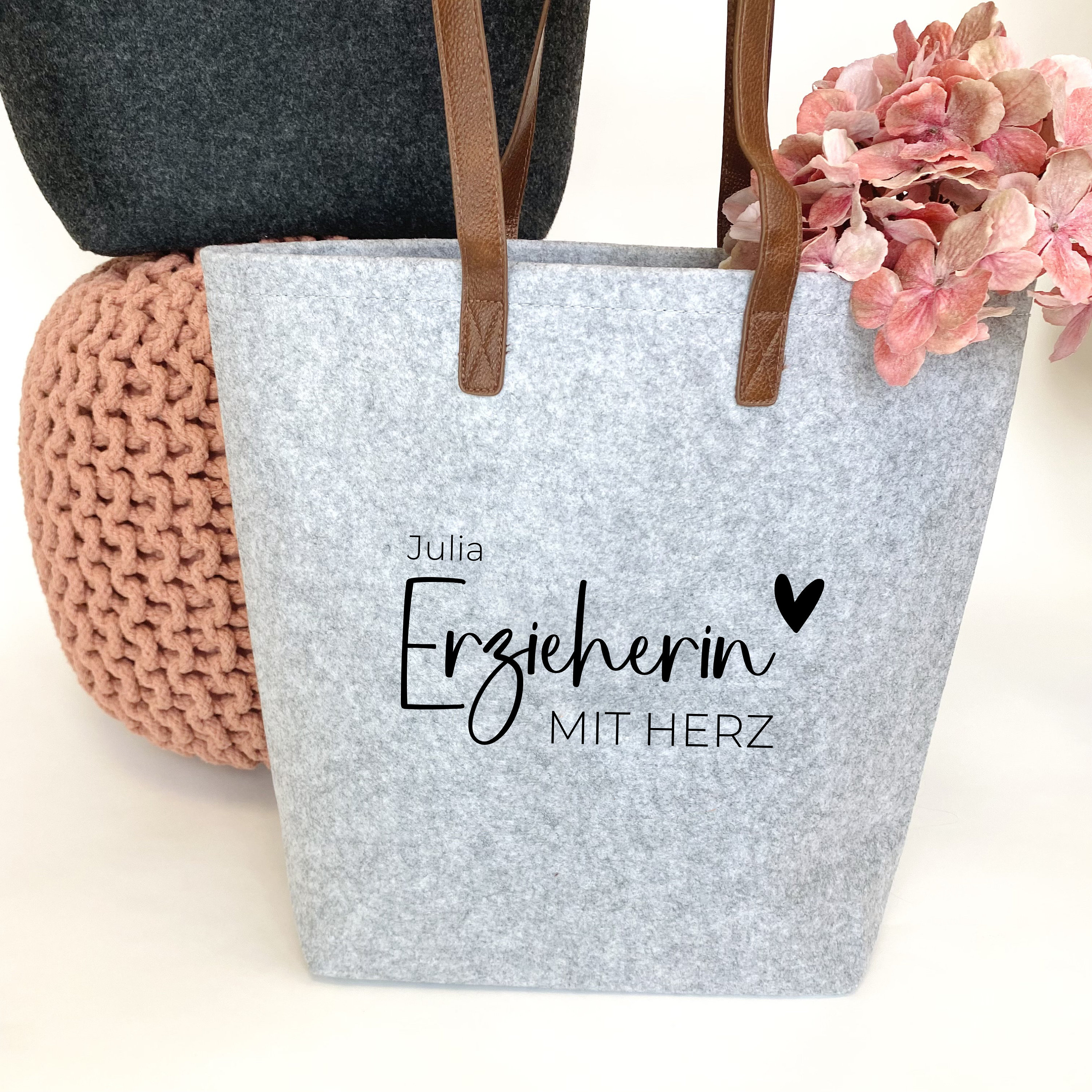 Kita Abschiedsgeschenk Erzieherin, Erzieher Geschenk Abschied Kindergarten, Tasche Erzieherin mit Herz, Danke Verabschiedung, Vorschule
