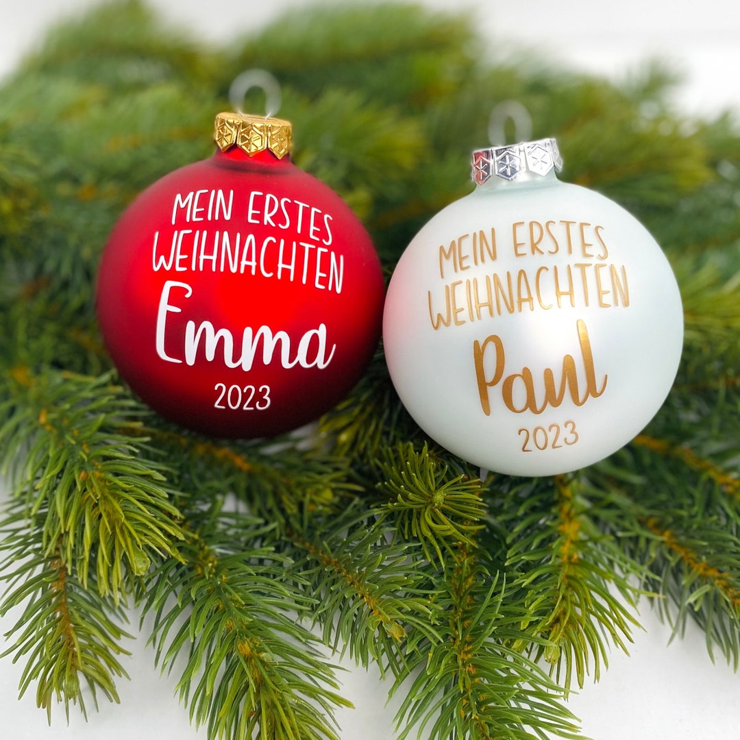 Weihnachtskugel personalisiert mein erstes Weihnachten Baby