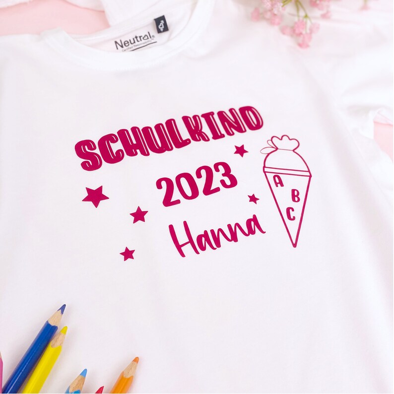 Schulkind 2024 T-Shirt, Geschenk Einschulung Tshirt, Shirt Schulanfang erste Klasse, Geschenkidee erster Schultag Junge, Schulstart Mädchen image 4