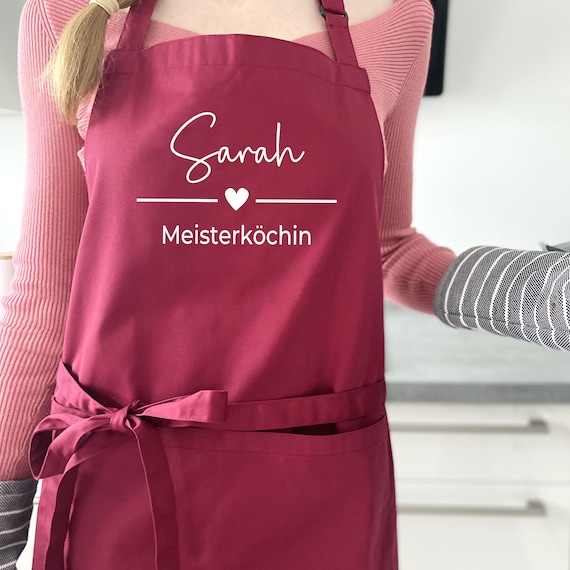 Schürze Damen personalisiert, Backschürze, Küchenschürze, Kochschürze, Geschenk Geburtstag Mama, Oma, Geburtstagsgeschenk, Geschenk Freundin