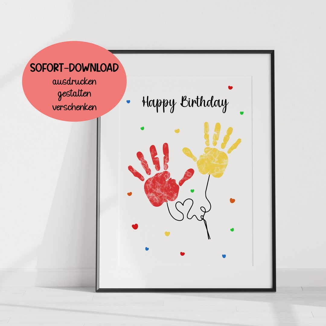 Handabdruck Bild Geburtstag