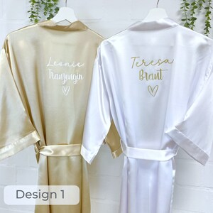Damen Kurzer Satin-Kimono Bademantel – Leicht, Seidig, Mit Gürtel, Für Braut, Hochzeit & Entspannung