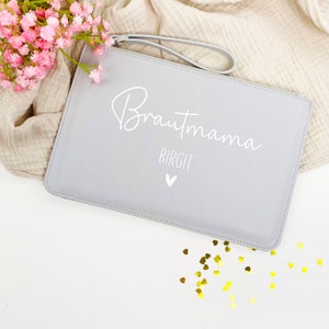 Brauttasche Clutch Hochzeit, Geschenk Braut Tasche, Handtasche Geschenk Trauzeugin, Brautjungfer, Brautgeschenk, Kosmetiktasche Braut image 5