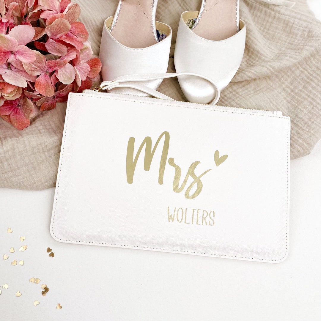 Brauttasche Clutch Hochzeit, Tasche für die Braut, Brautgeschenk