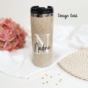 Thermobecher personalisiert, Kaffeebecher to go, Isolierbecher Coffee to go, Becher mit Deckel Edelstahl Kaffee, Geschenk Freundin Bild 3