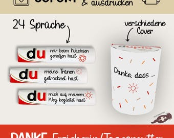 Erzieherin Geschenk Duplo Banderole Dankeschön, Abschiedsgeschenk Tagesmutter DIY Set, Abschied Erzieher Kita, Last Minute Geschenk