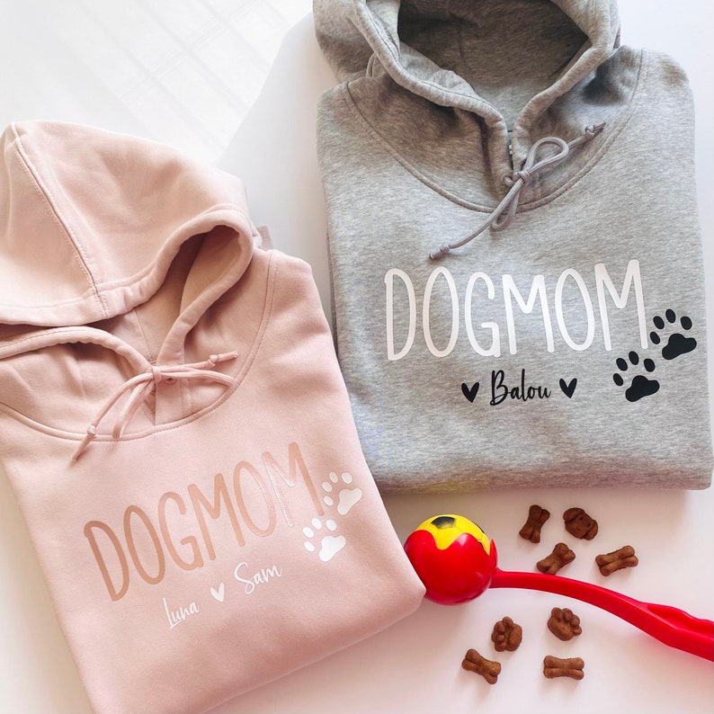 Hunde Mama Hoodie Pullover Dog Mom Geschenk Geburtstag Dogmom Sweatshirt Hundebesitzer, Hundemama, Hundeliebhaber Hund Bild 1