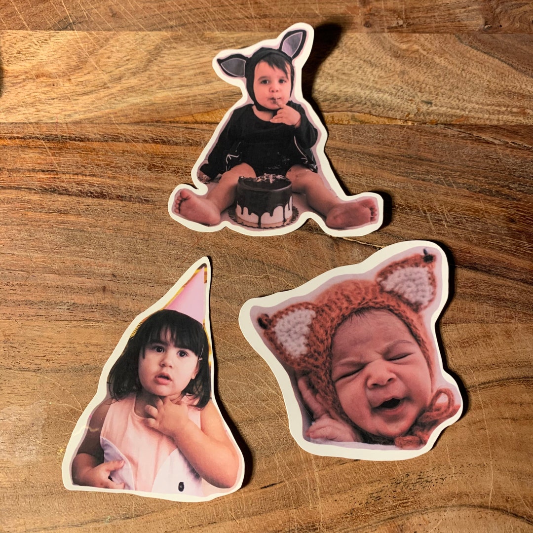 6 Custom Photo Stickers / Custom Portrait Sticker / Weatherproof