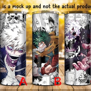 20oz Anime Tumbler, Anime Cup, Manga Panel Tumbler, Shounen Anime Tumbler