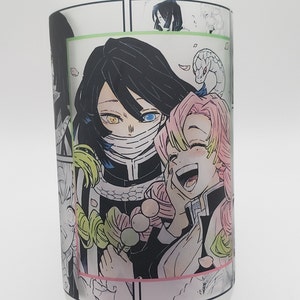 16oz Frosted Anime Tumbler, Anime Cup, Manga Panel Tumbler, Shounen Anime Tumbler