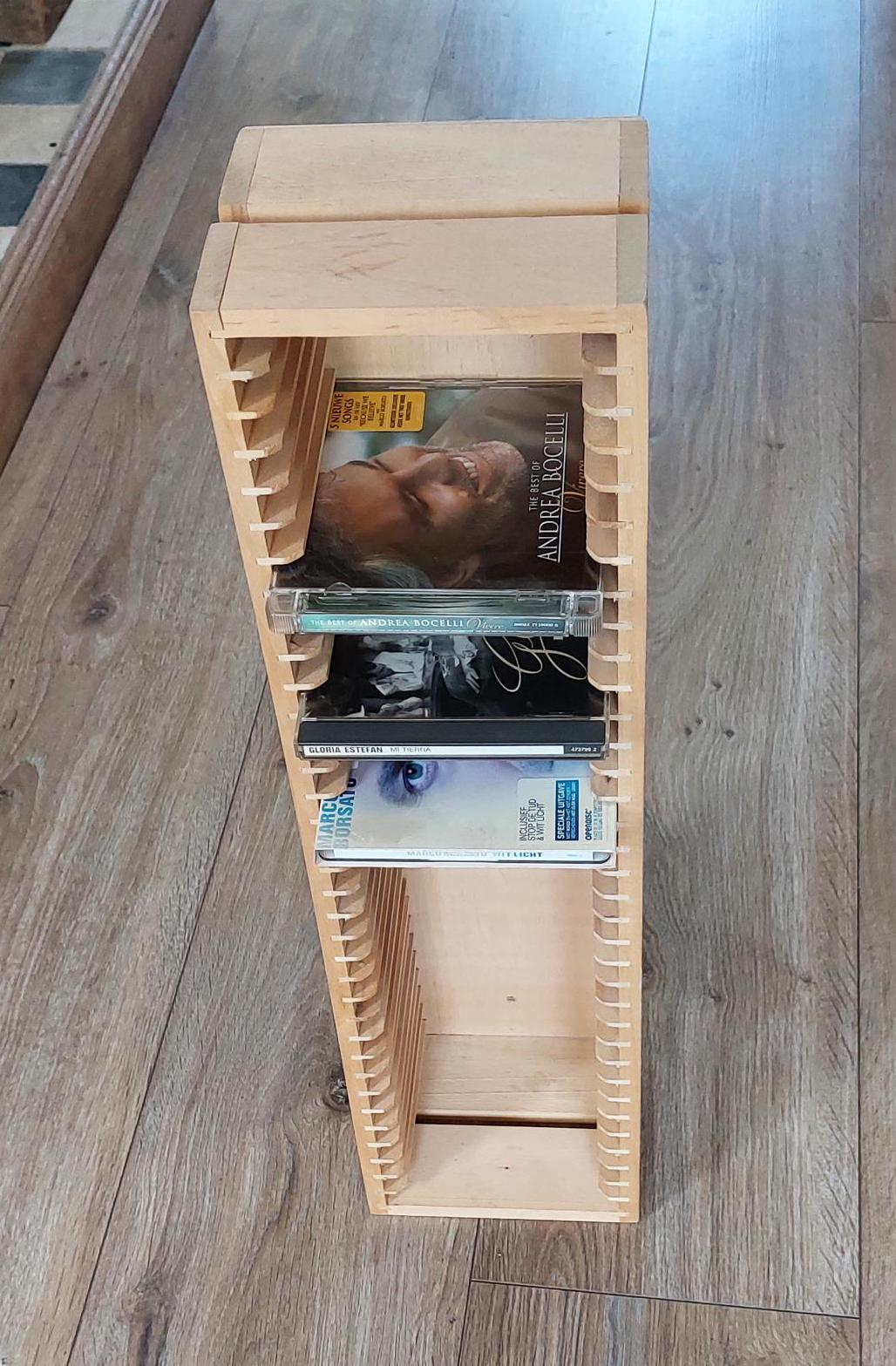 Vintage 80s - Ikea Boalt CD Rack, Wooden Storage Rack, Storage