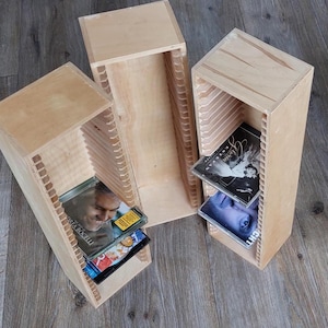 Vintage 80s - Ikea CD Rack, Wooden Storage Rack, Storage Cabinet, CD Storage Ikea, 30 Cds Height 50 Cm