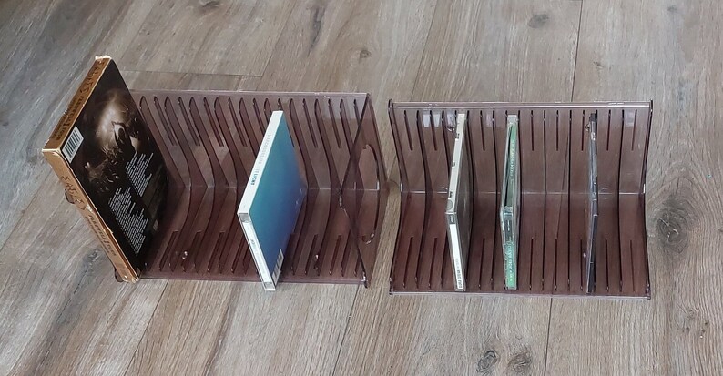 Set of 2 Vinyl CD Stands/single Racks, Record Stand, Vintage CD Rack ...