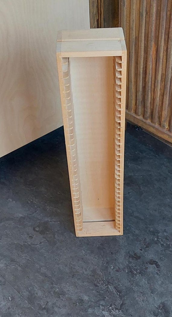 Vintage 80s - Ikea Boalt CD Rack, Wooden Storage Rack, Storage