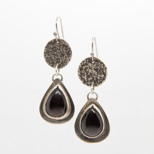 Handmade Garnet and Sterling Silver Earrings