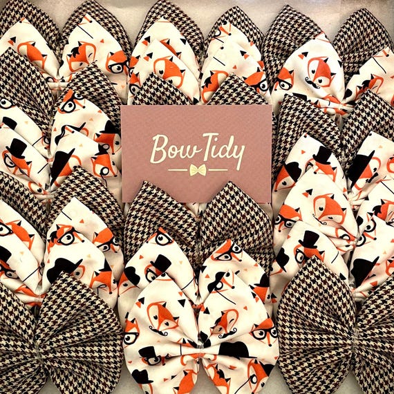 Autumn Bow Ties For Dogs | BOX OF 25 | Dog Groomer Bows | Bow Ties