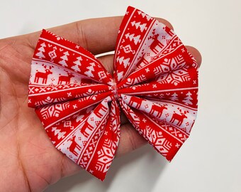 Christmas Star Ready Tied Bow Ties UK Manufactured