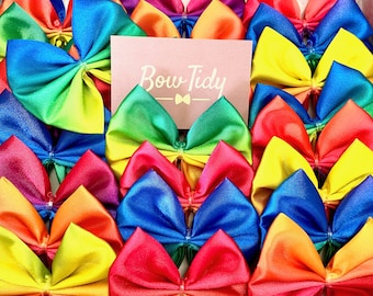 Rainbow Pride Bow Ties For Dogs | Box of 25 | Short Term Use | Collar Bows | Handmade | Gifts For Doggos