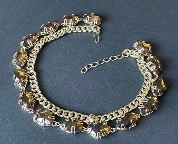 Vintage unusual heavy smoky topaz brown crystal a… - image 3