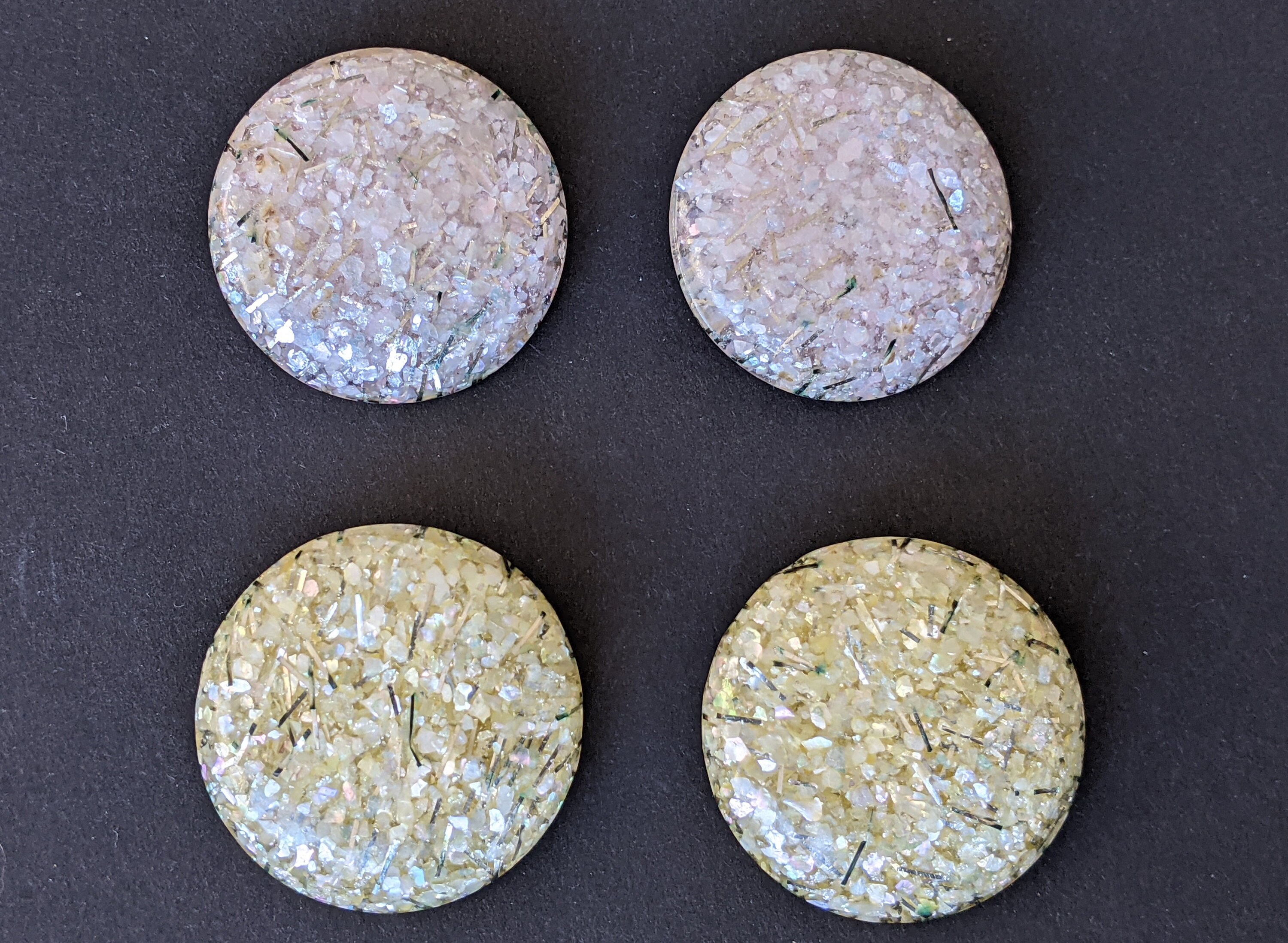 Vintage riesige Konfetti Lucite Kreis Glitzer Clip auf | Etsy