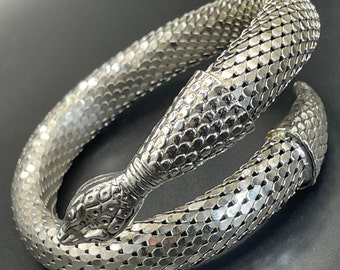 Vintage Whiting Davis Gold Serpent Coil Snake Bracelet - Etsy