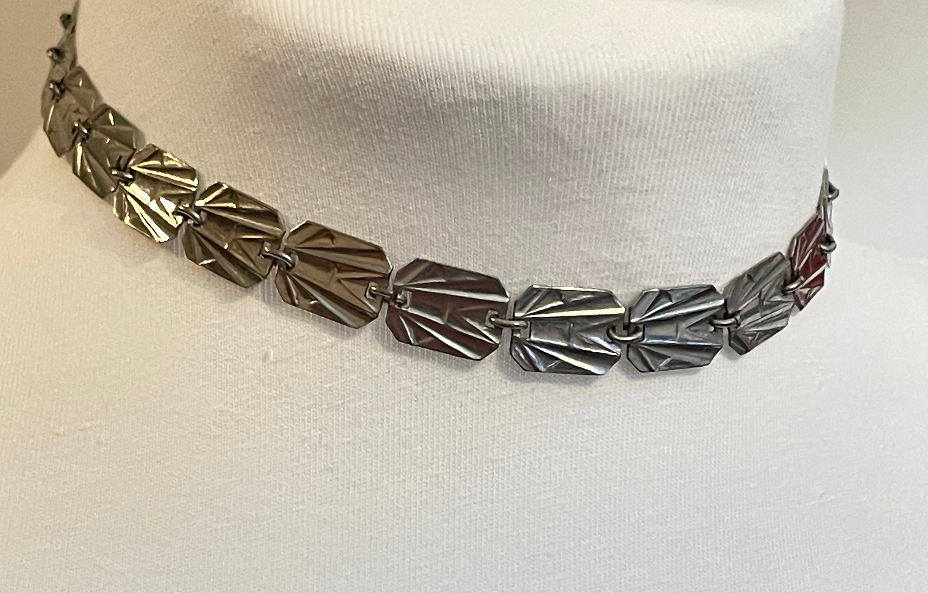 Vintage True Art Deco Jakob Bengel Machine Age Silver Tone Chrome ...