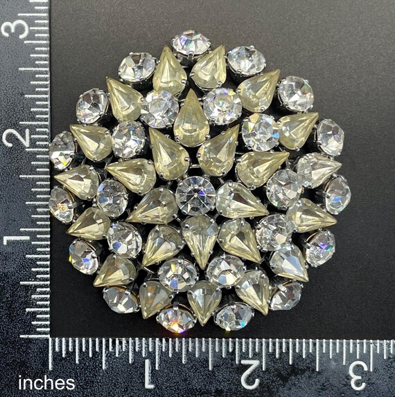 Huge Vintage Juliana Brooch / Pin With Clear Chaton Cut  display picture 1