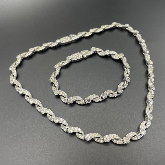 Vintage Attwood and Sawyer A&S (but Unsigned) Clear Rhinestone