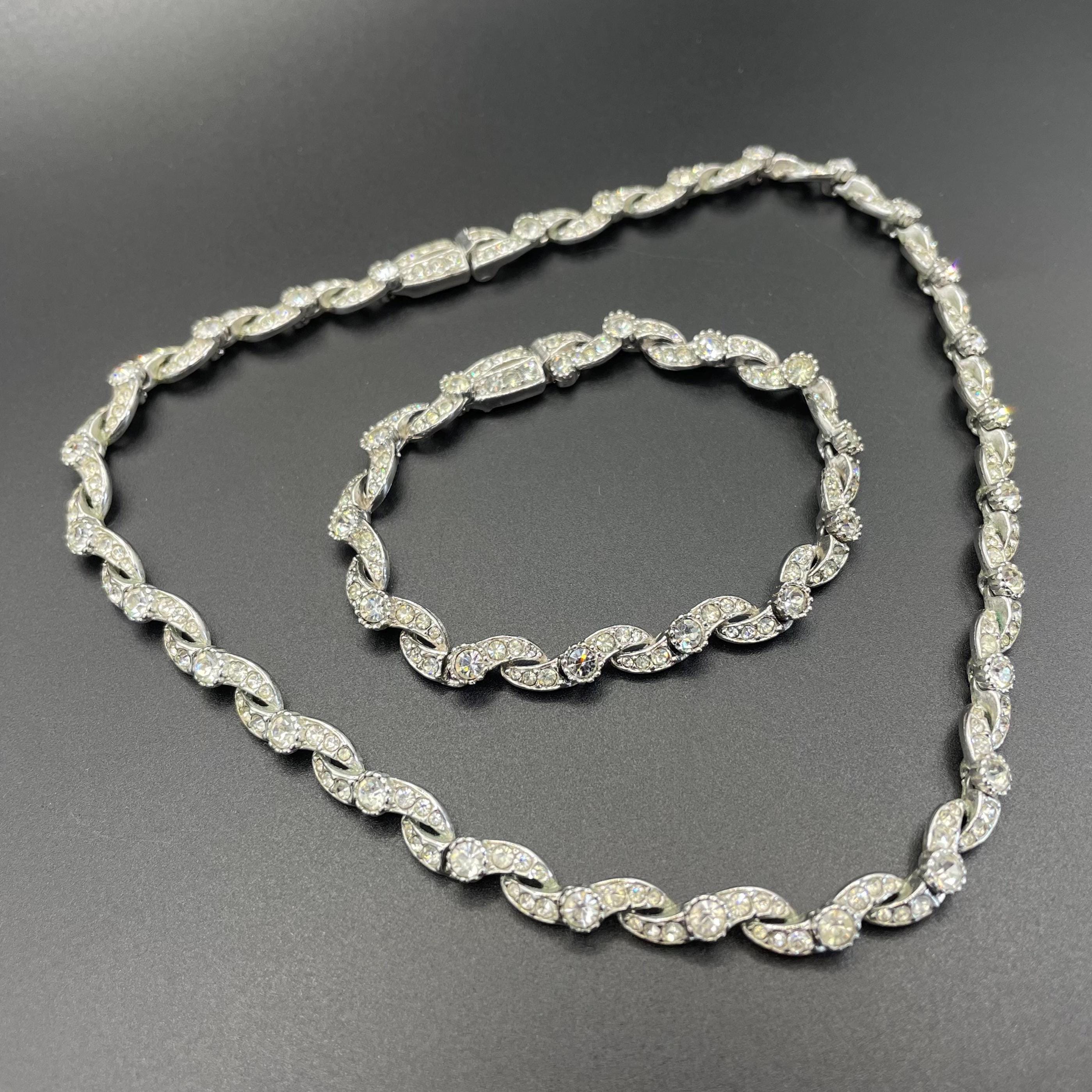 Vintage Attwood and Sawyer A&S (but Unsigned) Clear Rhinestone