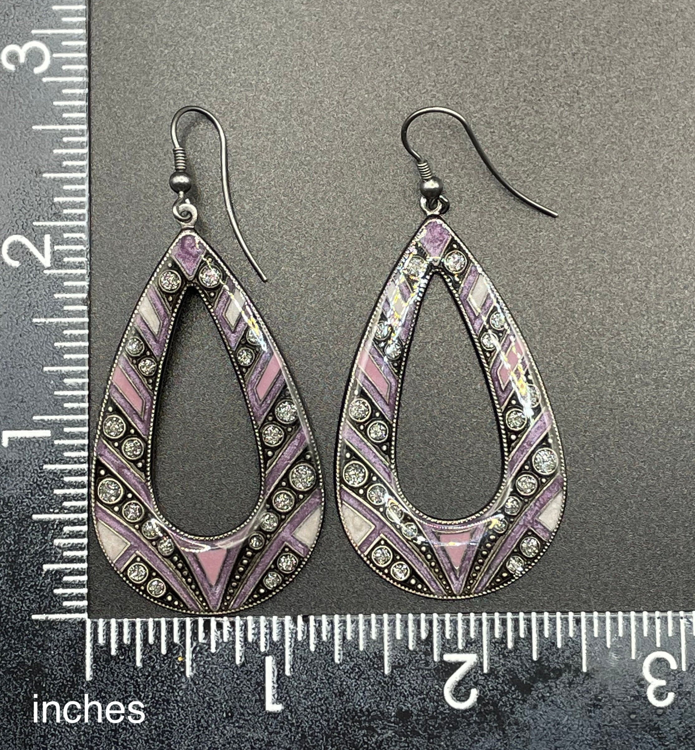 Orecchini Pendenti A Goccia Fiore Art Déco Vintage Con Strass – Regalo Donna Elegante
